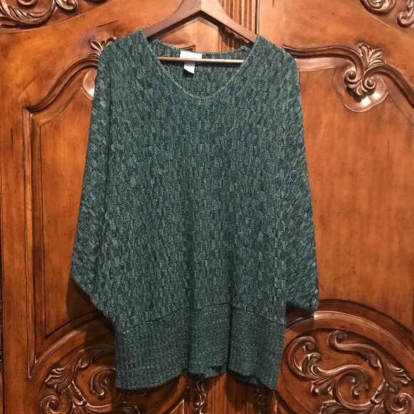 Liz & Me Dolman Sleeve V Neck Pullover Sweater - Size 3X (26/28) - Picture 1 of 8